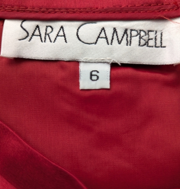 NWT Sara Campbell 100% Silk Red Bias Cut Midi Skirt Size 6 Quiet Luxury Holiday - Picture 4 of 11